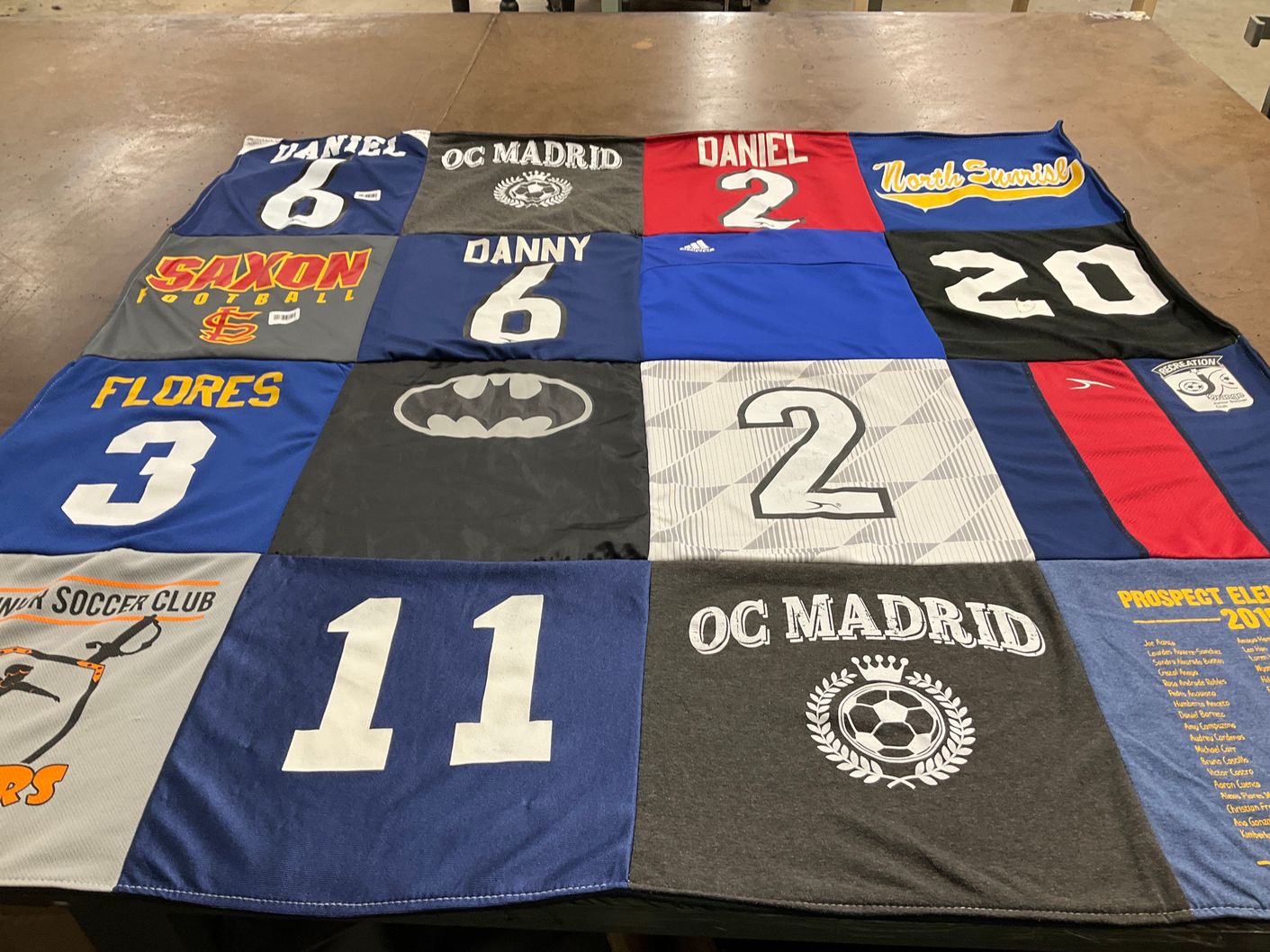 T-shirt quilt featuring oc madrid soccer club by Inez from CA