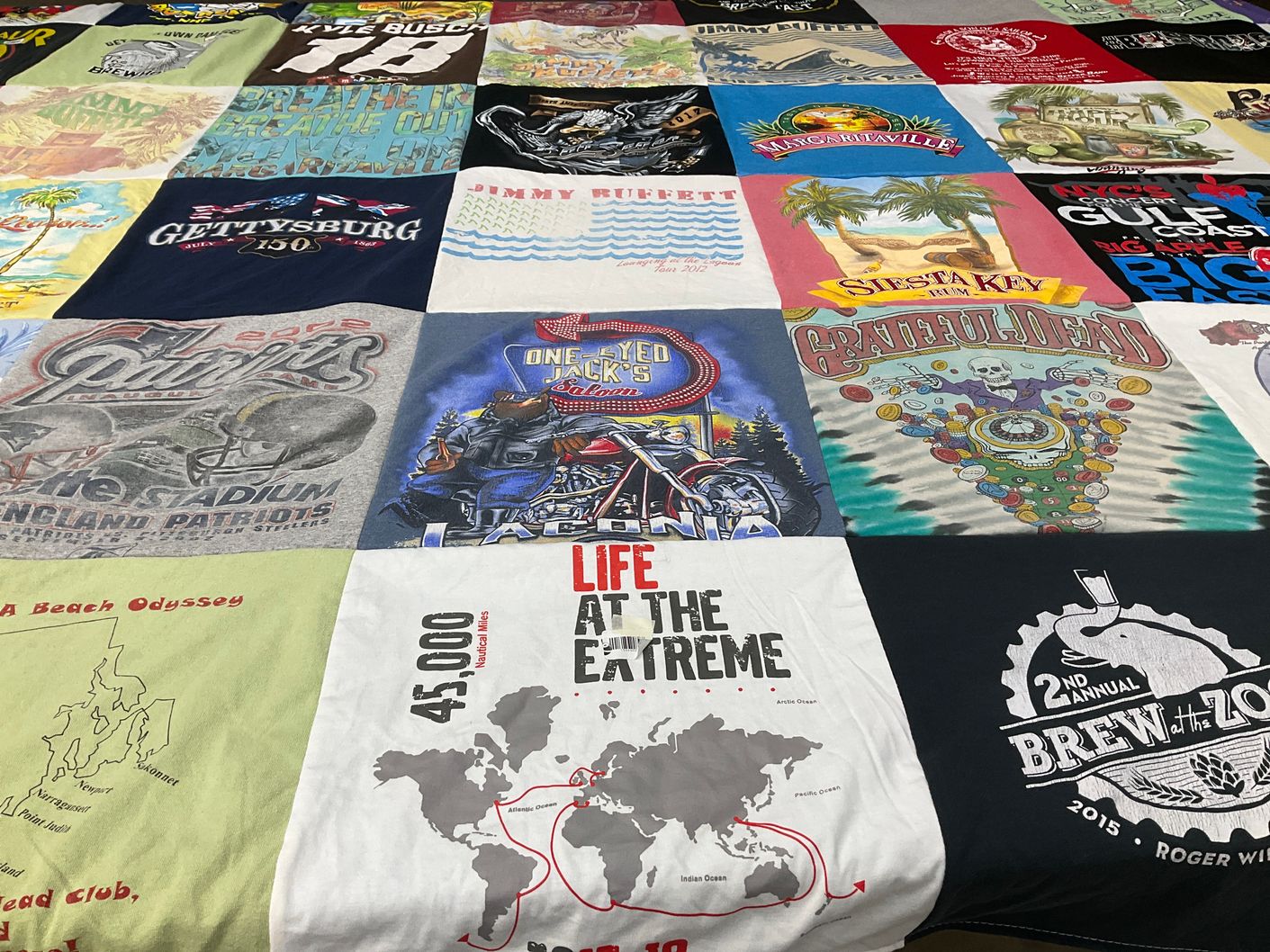 T-shirt quilt featuring new england patriots by Lisa from NH