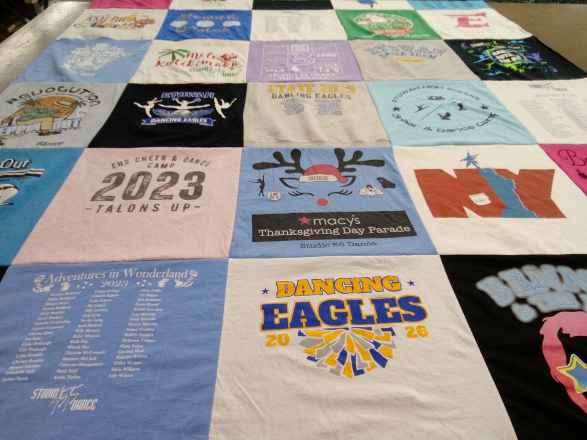 T-shirt quilt from ethan high school by Jill from GA