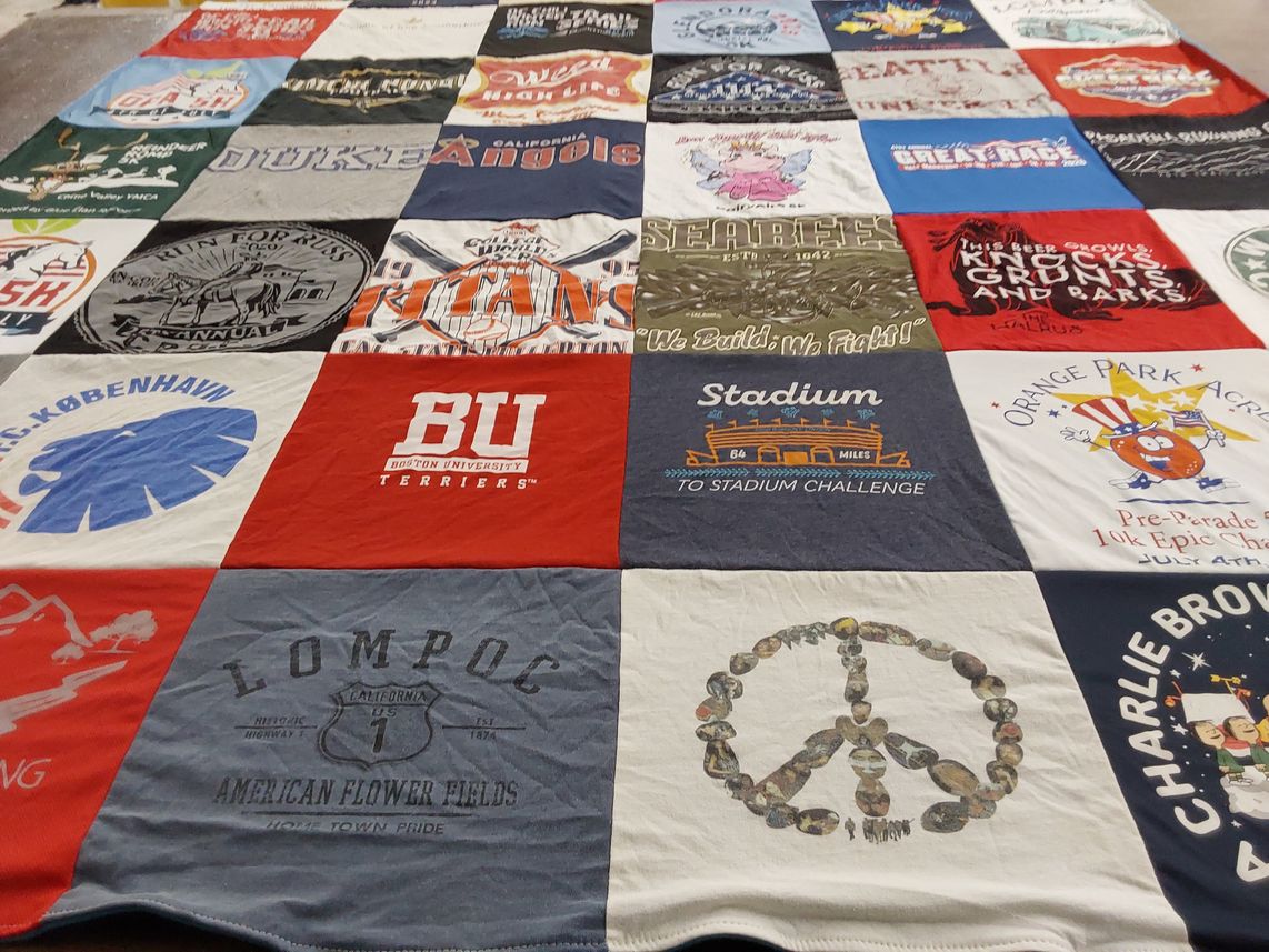 T-shirt quilt from boston university by Tim from CA