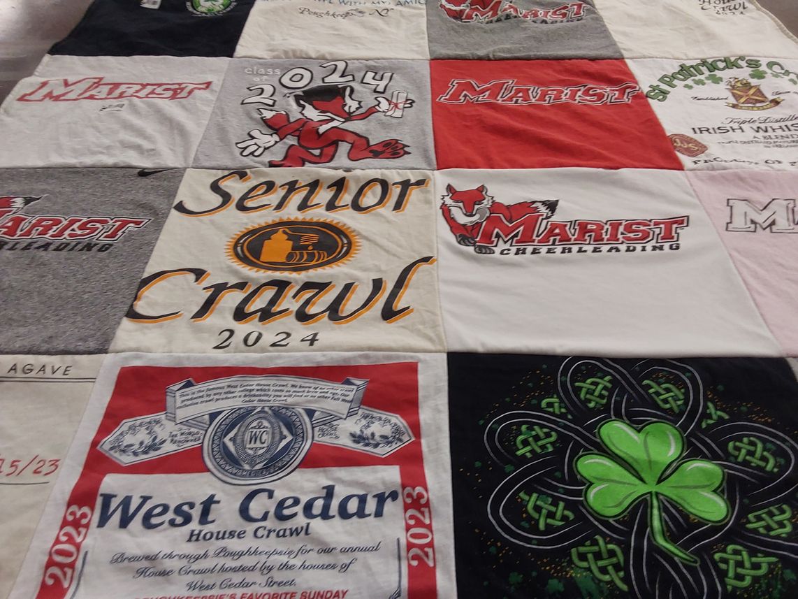 T-shirt quilt from marist college by Gia from NJ