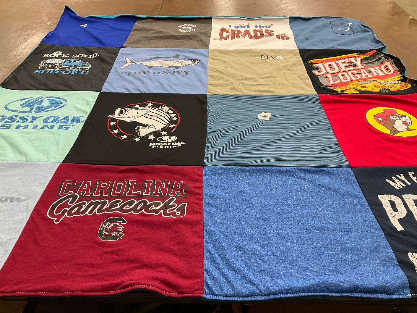 T-shirt quilt featuring south carolina gamecocks by Paula from SC