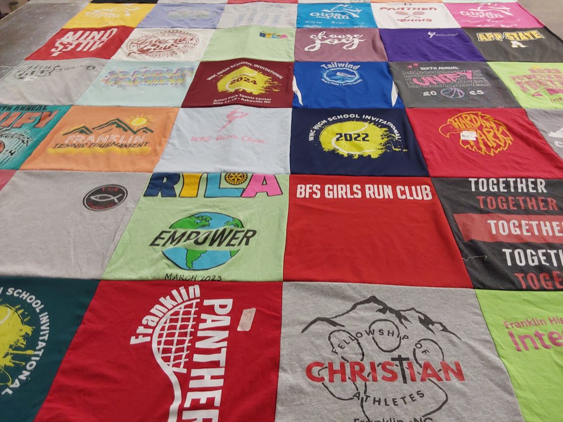 T-shirt quilt featuring franklin panthers by Renee from NC
