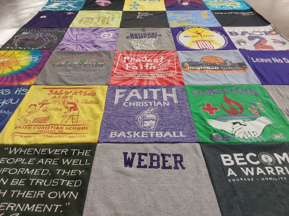 T-shirt quilt from faith christian school by Cathi from VA