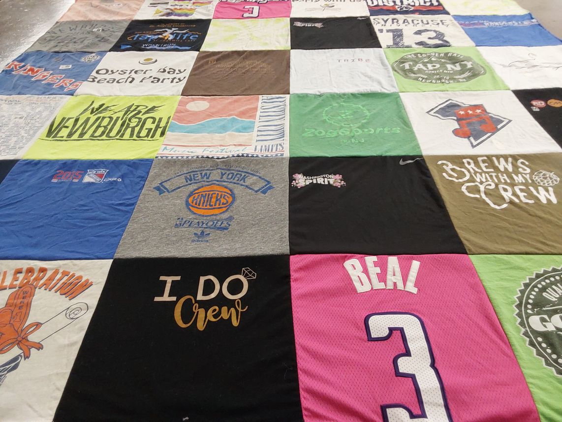 T-shirt quilt featuring new york knicks by Elora from DC