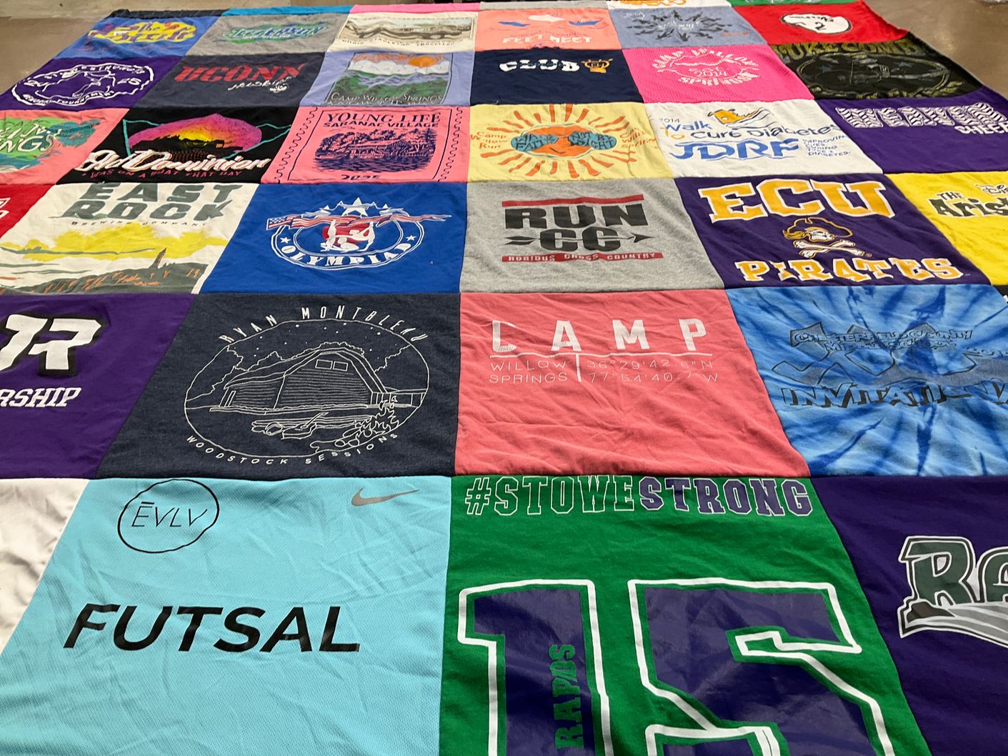 T-shirt quilt from east carolina university by Dawn from VA