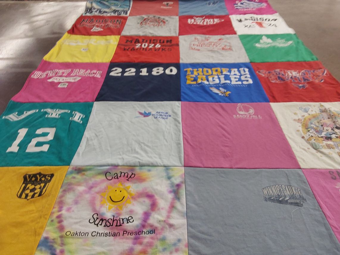 T-shirt quilt from thoreau middle school by Alyssa from VA