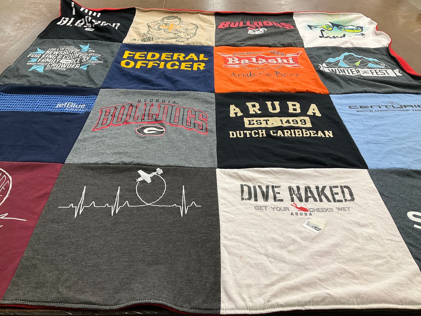 T-shirt quilt from university of georgia by Cryslynn from SC