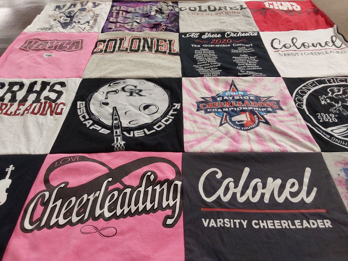 T-shirt quilt from highland regional high school by Kayla from MD