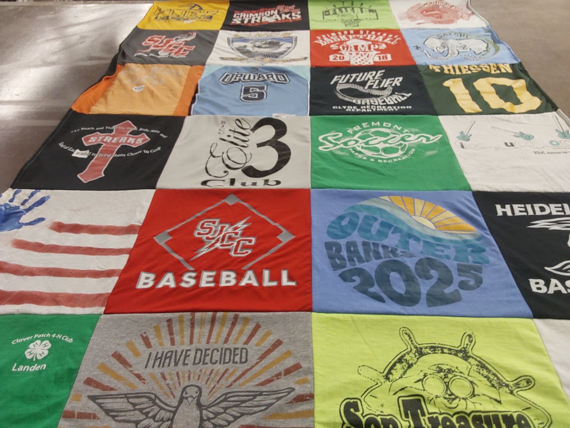 T-shirt quilt from st. john's community college by Andrea from OH