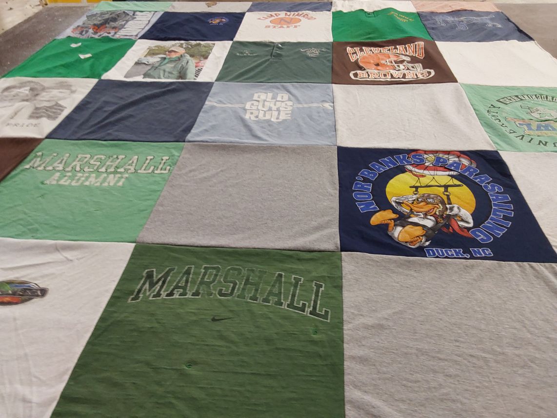 T-shirt quilt from marshall university by Greta from VA