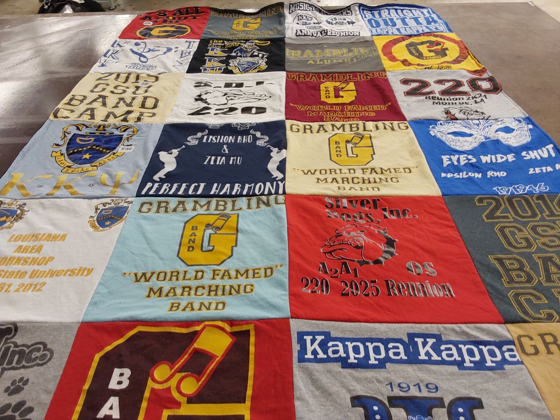 T-shirt quilt from grambling state university by Mario from TX