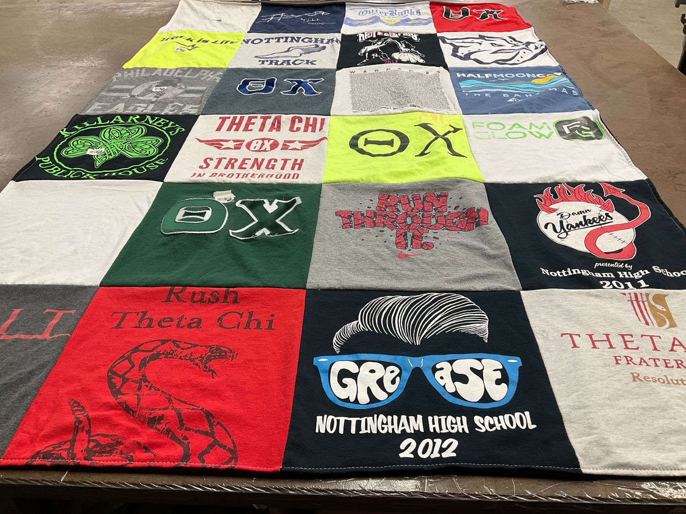 T-shirt quilt from nottingham high school by Gabby from NJ