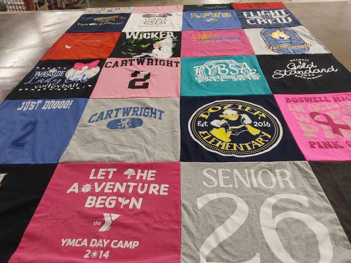 T-shirt quilt from boswell high school, dozier elementary by Kelley from TX