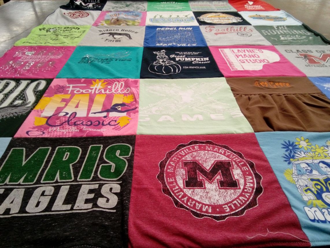 T-shirt quilt from maryville college by Stacey from TN