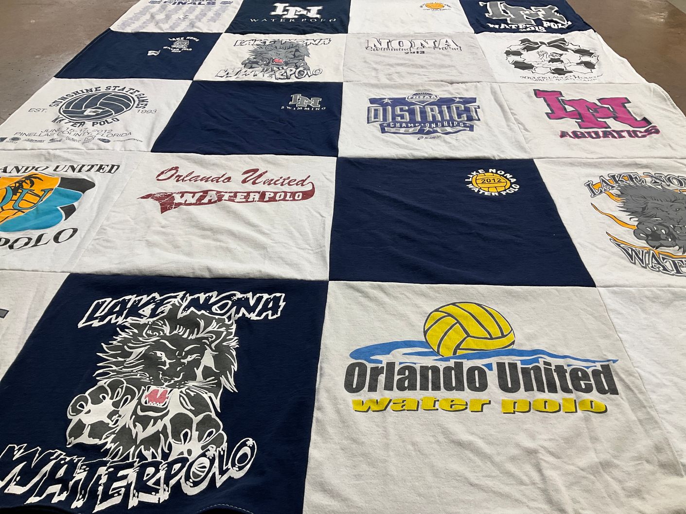 T-shirt quilt featuring orlando united water polo, lake nona water polo by Gillian from FL