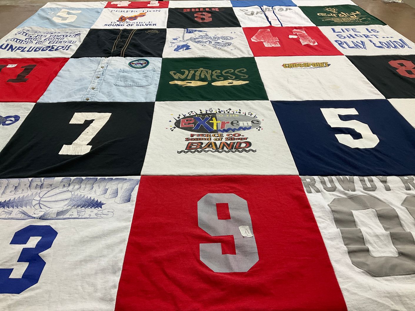 T-shirt quilt featuring georgia county all-stars by Cleve from GA