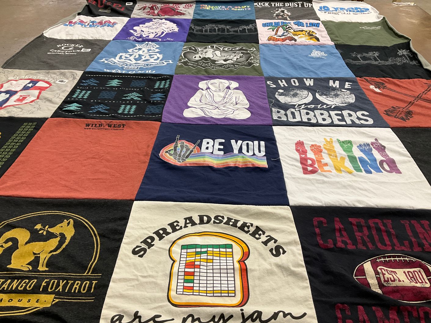 T-shirt quilt from carolina university by Jessica from VA