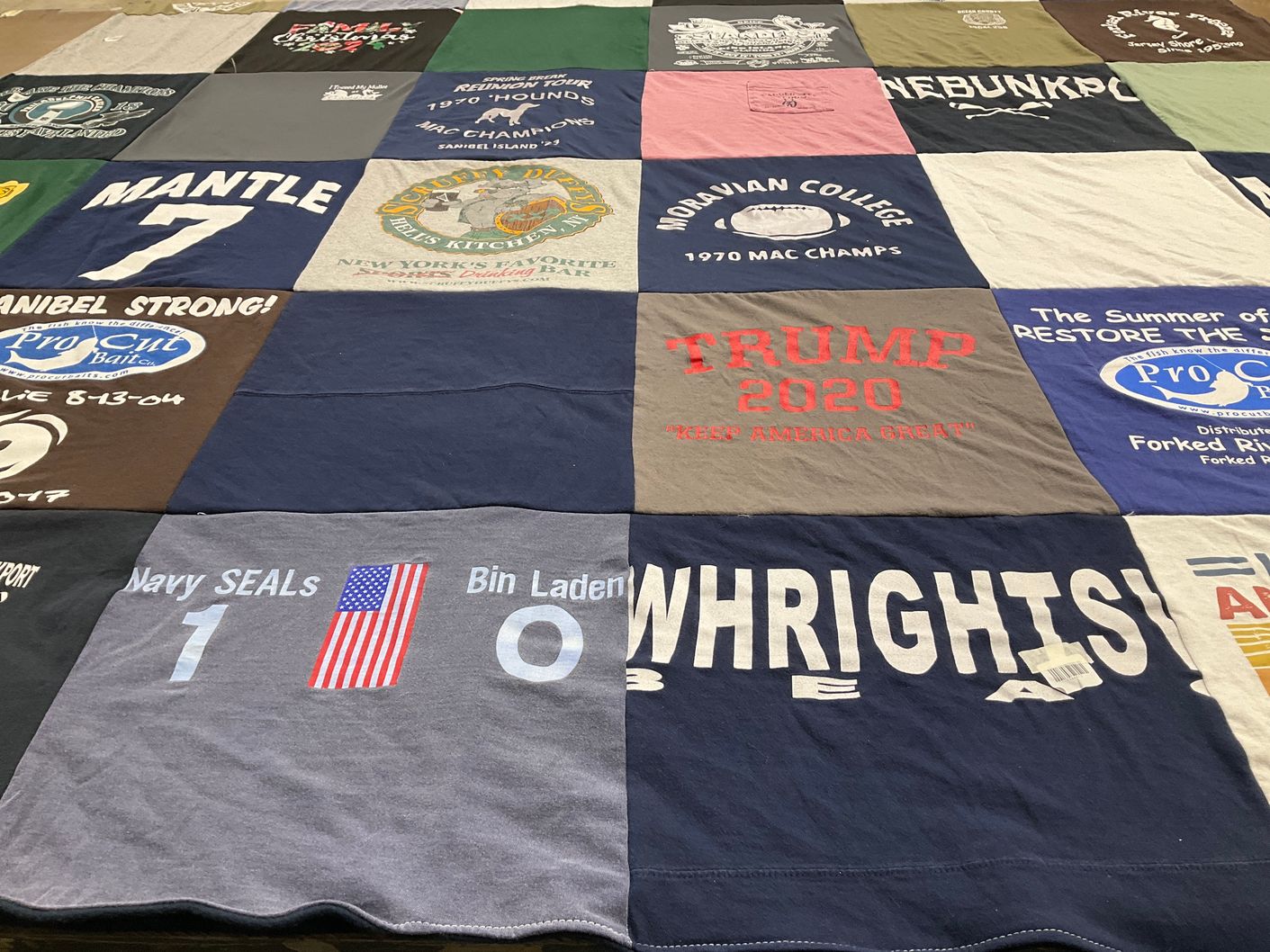 T-shirt quilt from moravian college by Susan from NJ