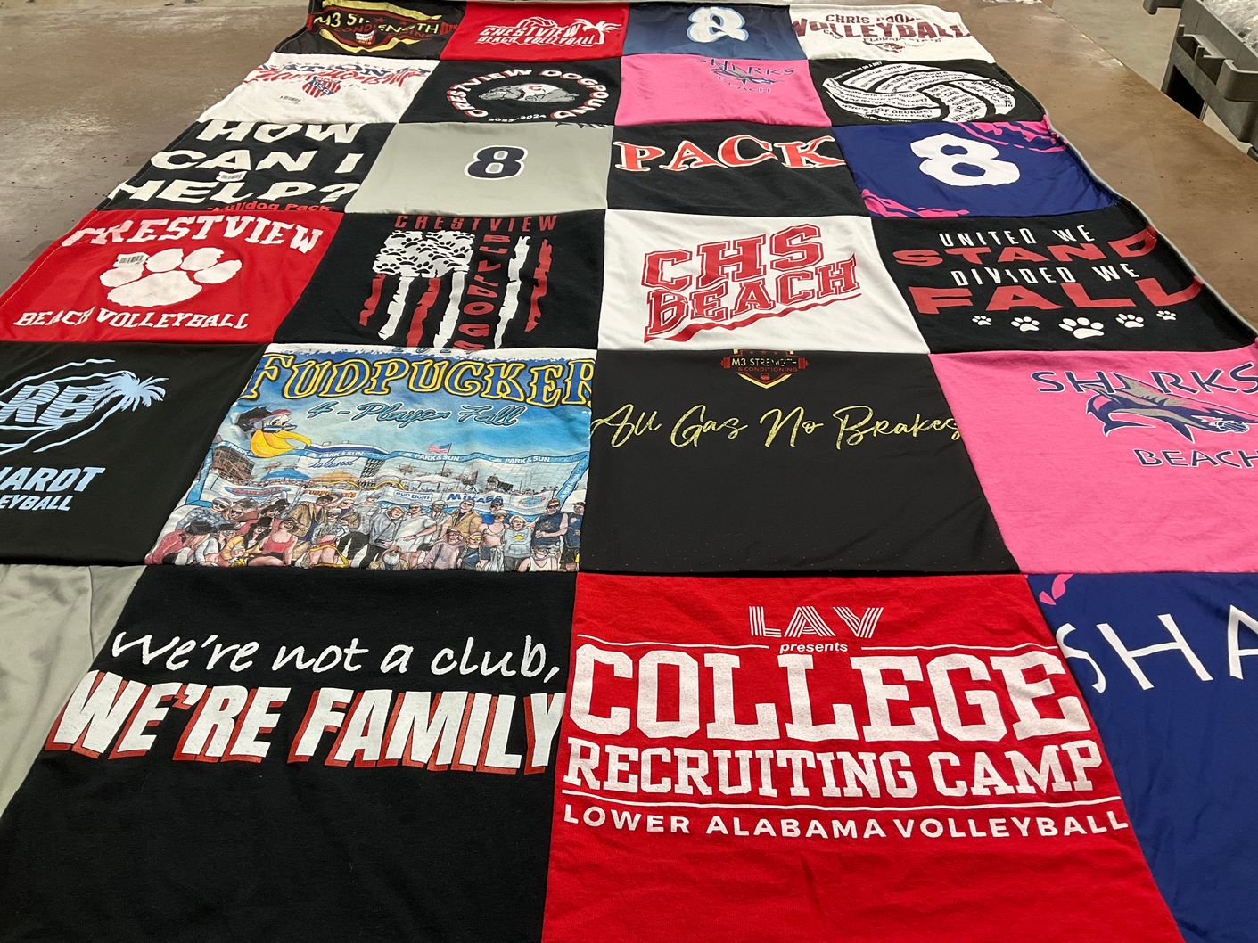 T-shirt quilt from crestview high school by Crystal from FL