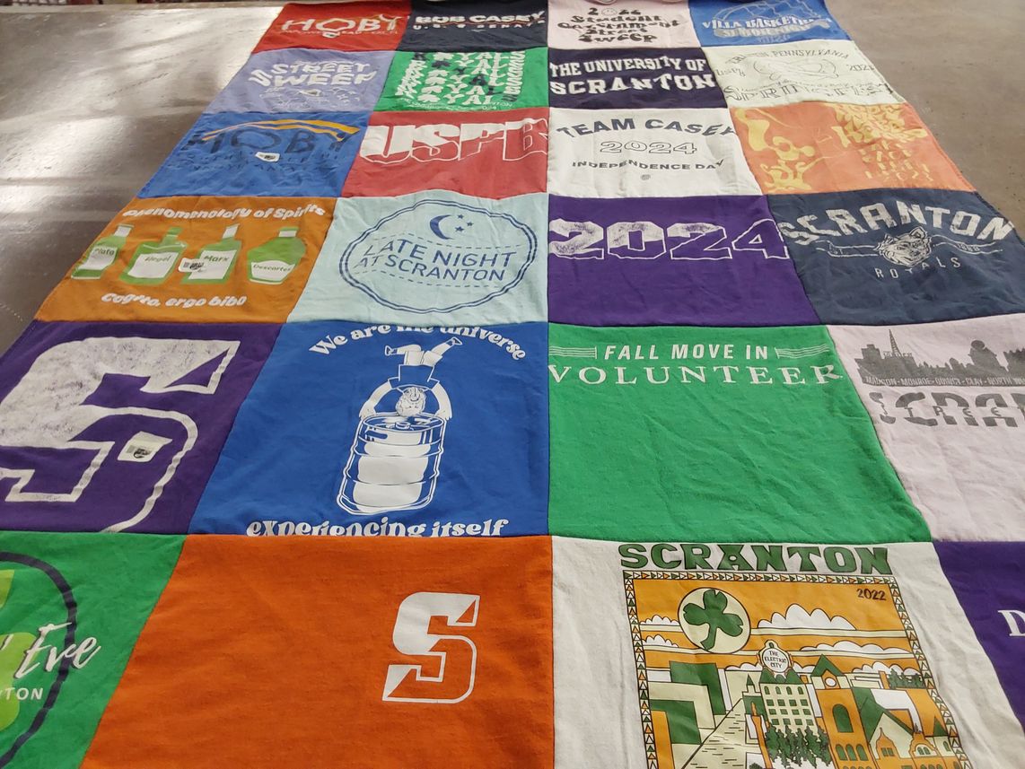 T-shirt quilt featuring scranton royals by Ana from NC