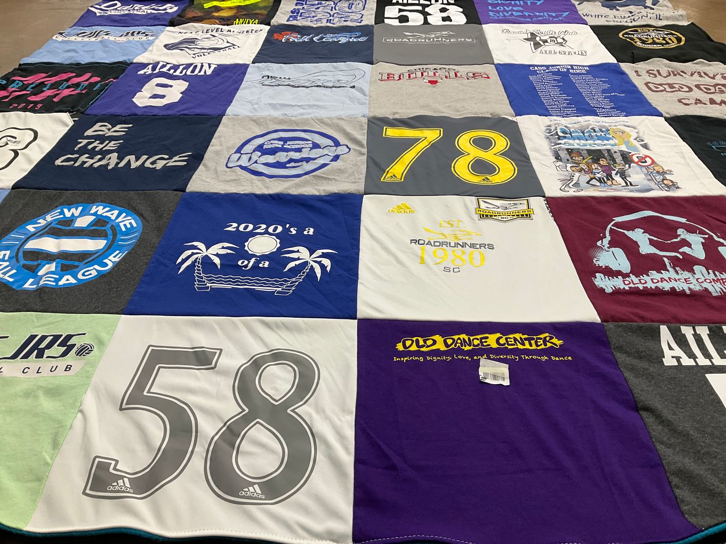 T-shirt quilt featuring roadrunners soccer team by Cynthia from IL