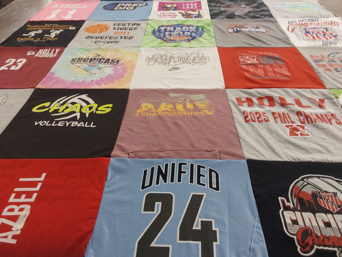 T-shirt quilt from holly high school by Brandin from MI