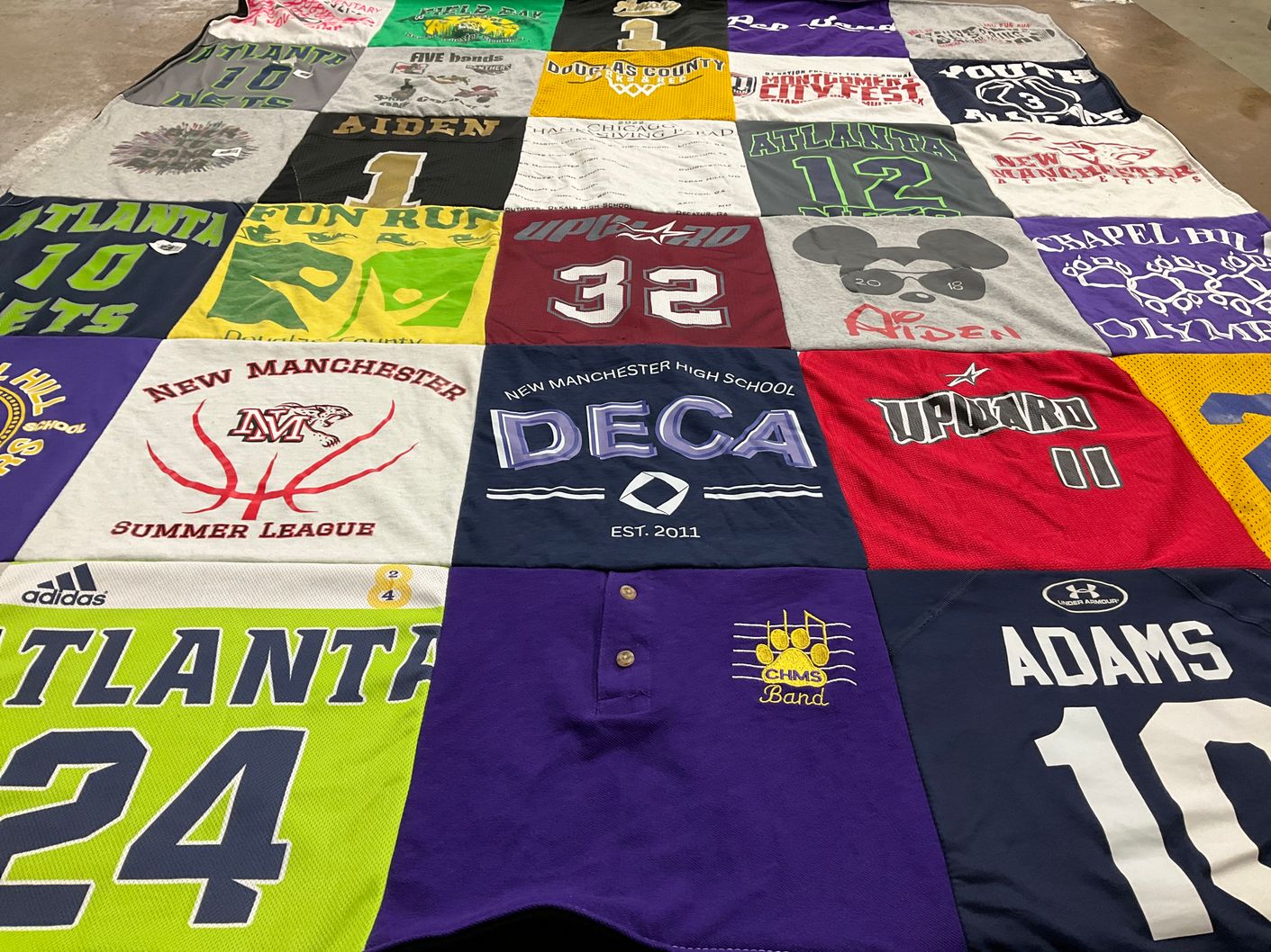 T-shirt quilt featuring atlanta jets by Latisha from GA