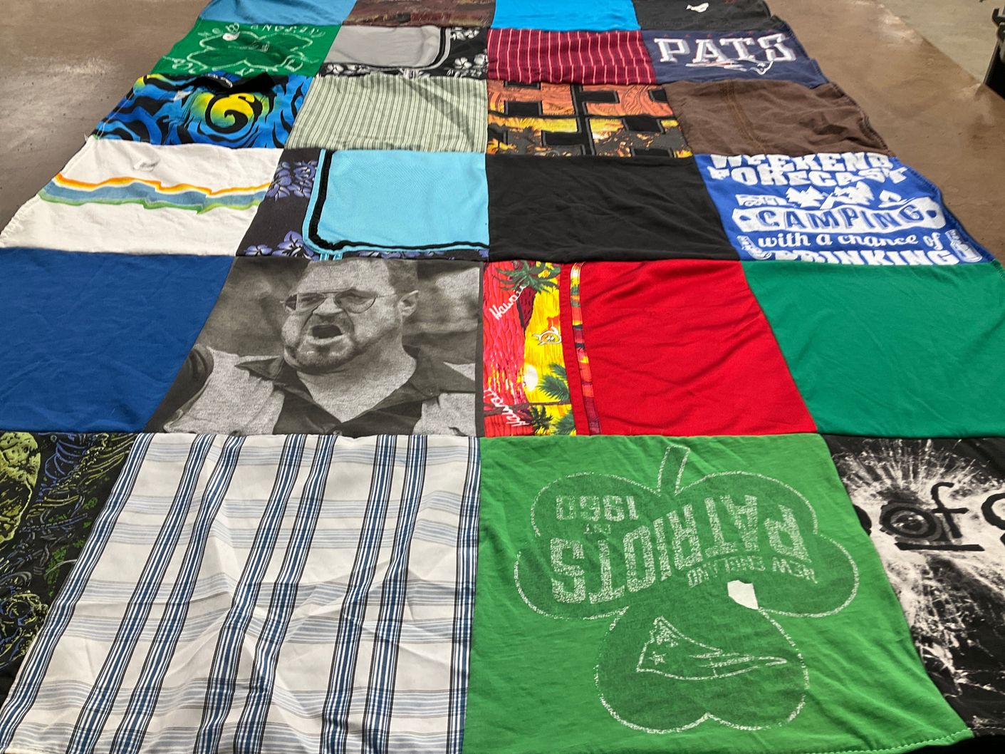 T-shirt quilt featuring new england patriots by Carol from WA