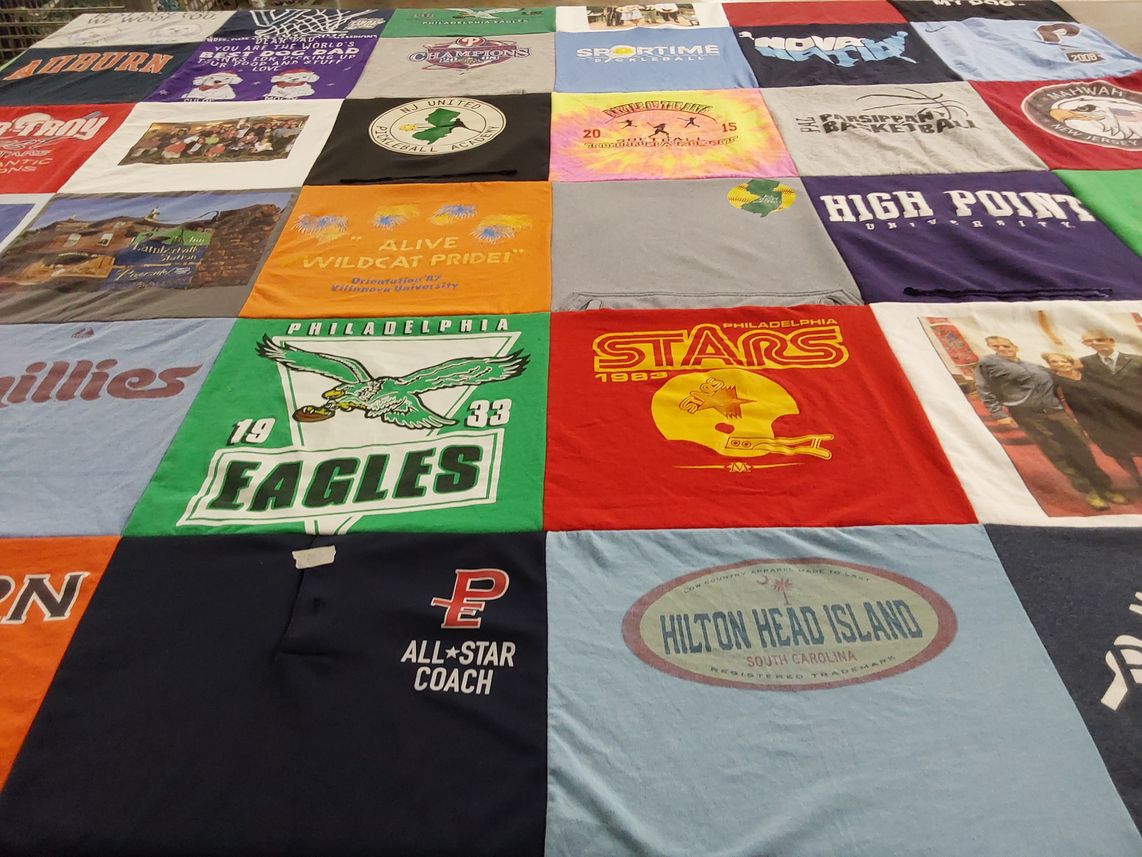 T-shirt quilt featuring philadelphia eagles by Vince from NJ