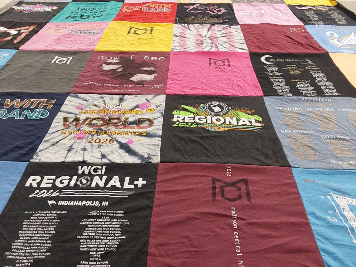 T-shirt quilt from madison central high school by Aubrey from KY