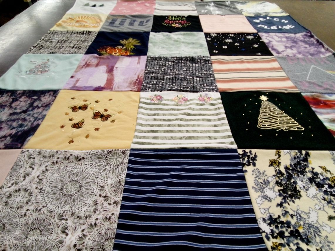 T-shirt quilt with nature, beach themes by Megan from PA