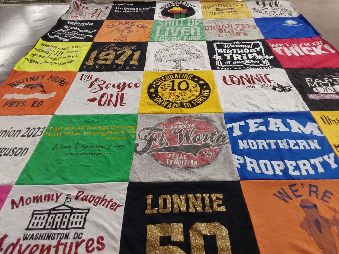 T-shirt quilt from whitney young high school by Yolanda from IL