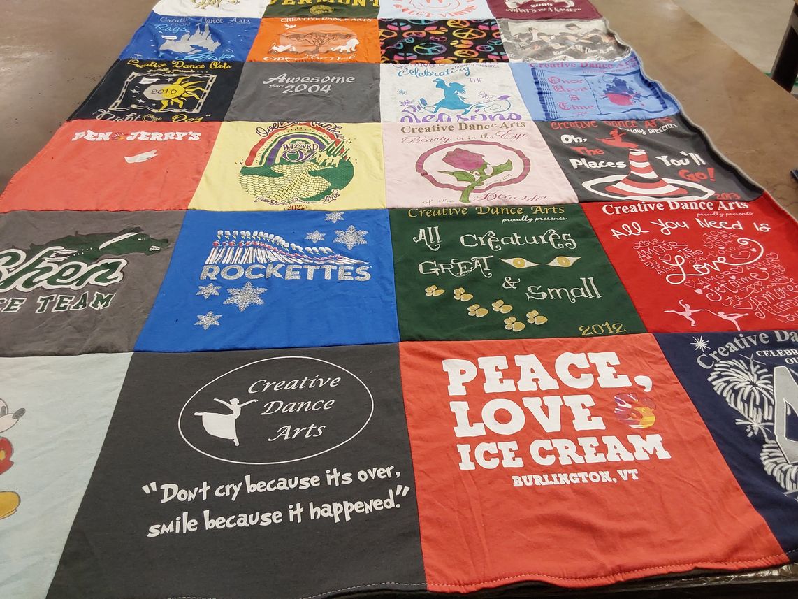 T-shirt quilt featuring rockettes by Lisa from NY