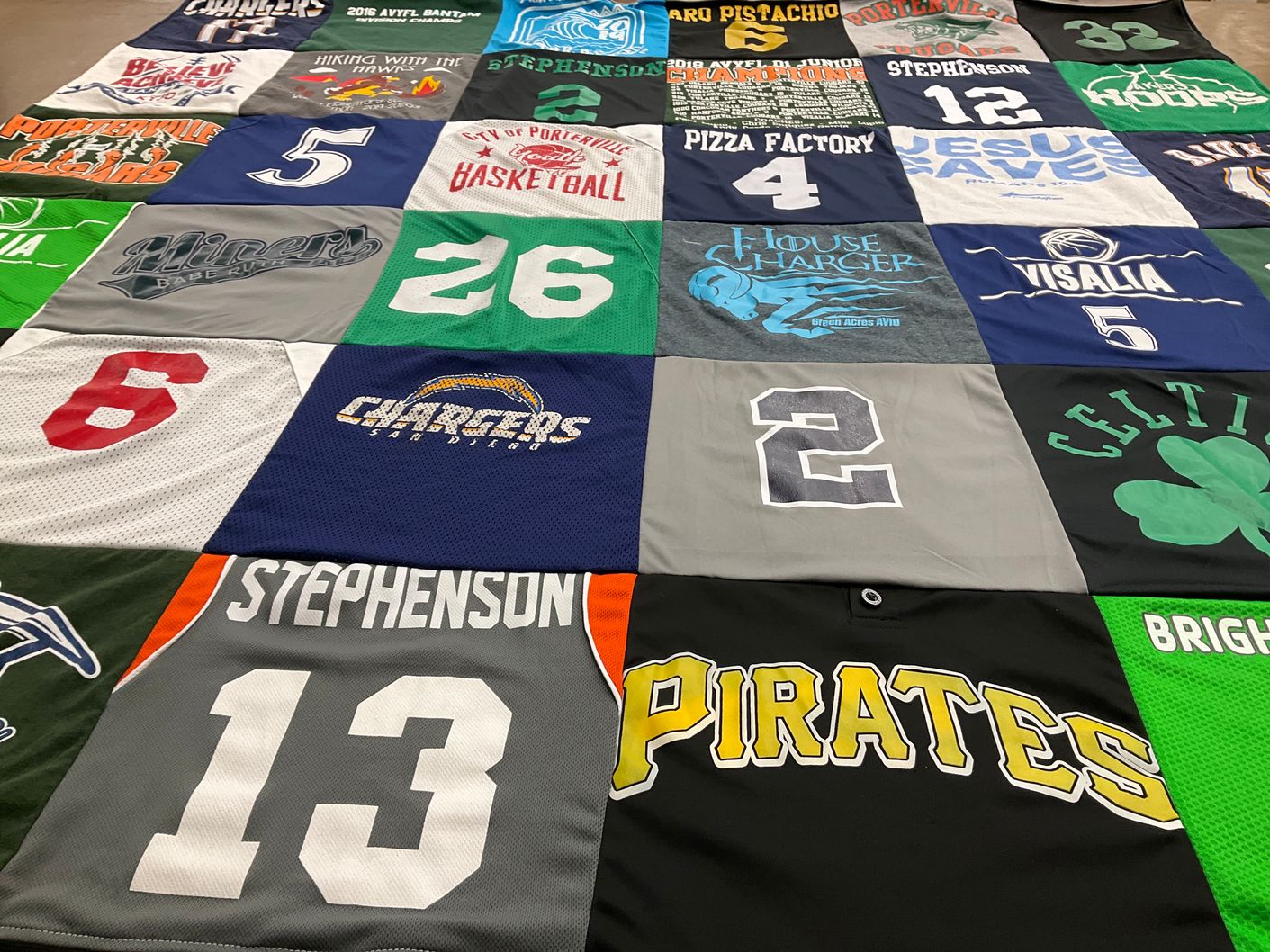 T-shirt quilt featuring chayers high school football, celtics by gina from CA
