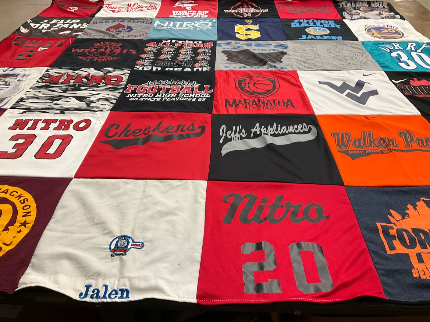 T-shirt quilt featuring maranatha allstars by Angela from WV