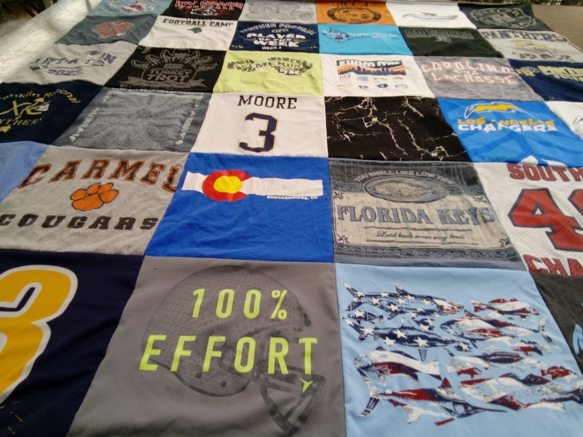 T-shirt quilt from carmel high school by Melissa from PA