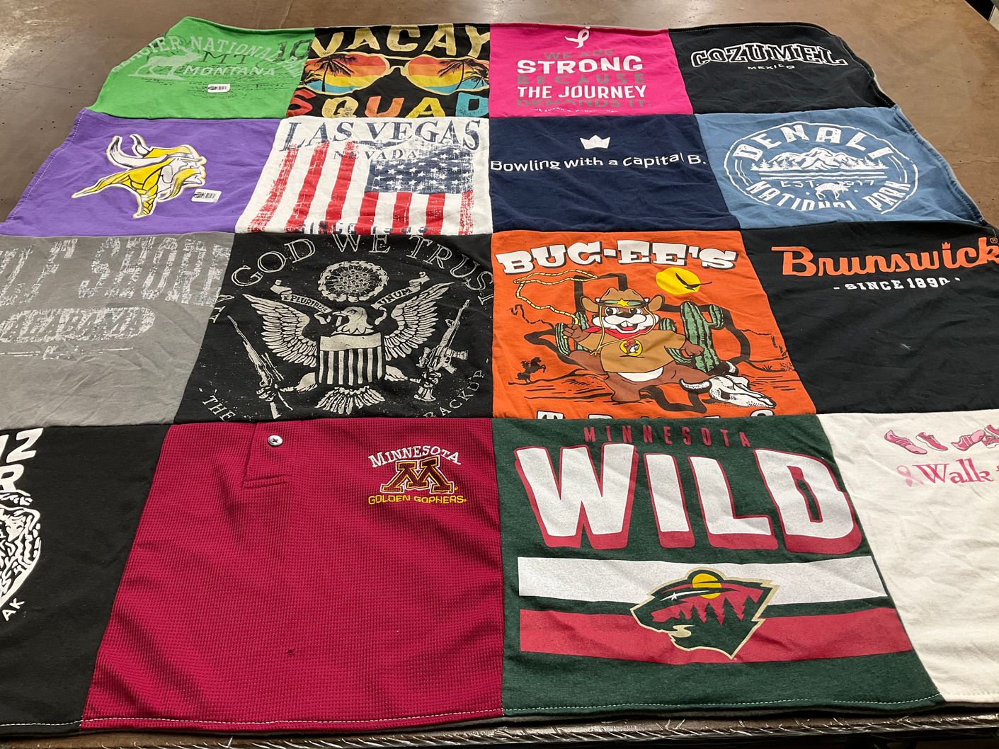 T-shirt quilt featuring minnesota wild hockey team by Bret from MN