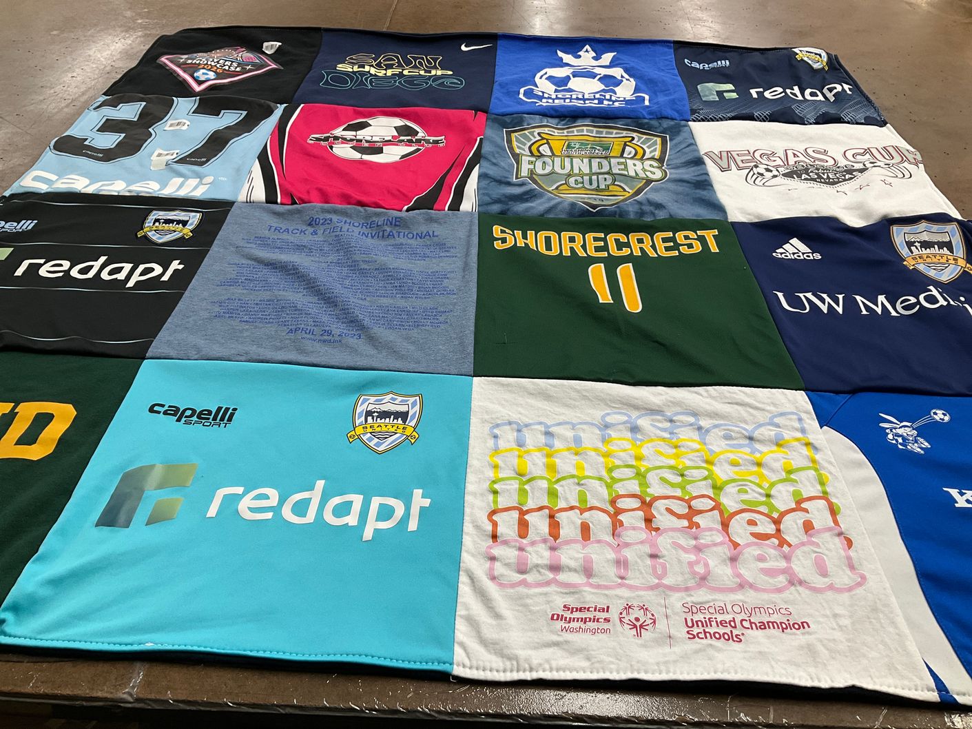 T-shirt quilt featuring seattle united by Megan from WA
