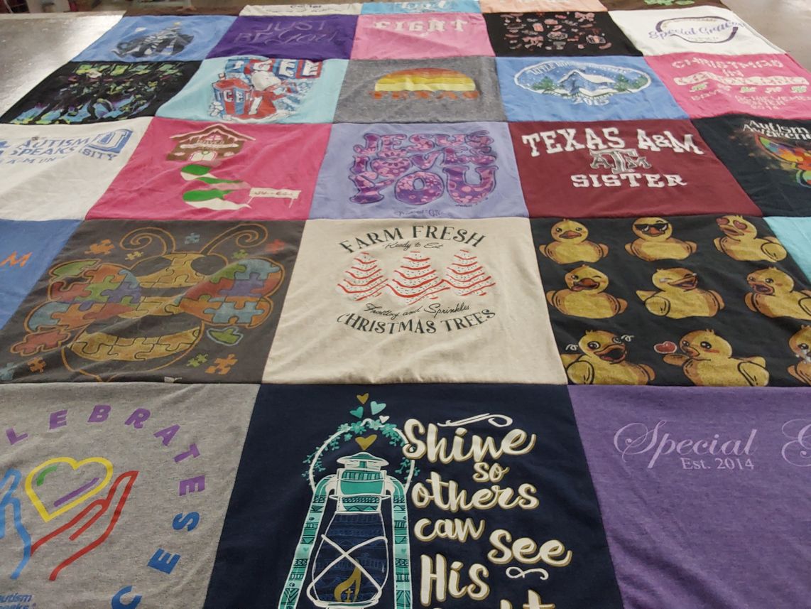 T-shirt quilt from texas a&m university by Robin from TX