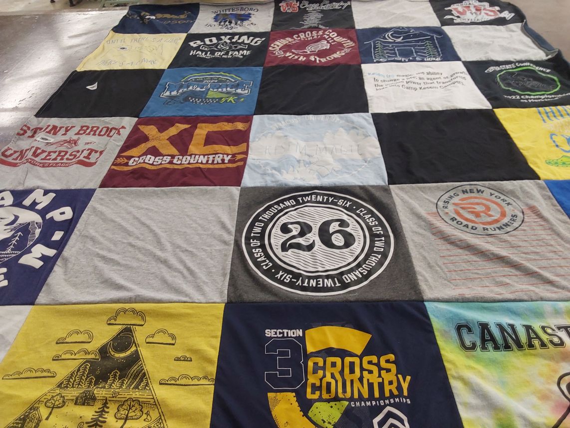 T-shirt quilt featuring cross country team by Cheri from NY