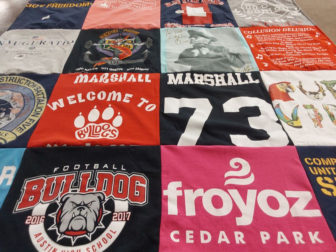 T-shirt quilt featuring bulldogs by amy from TN