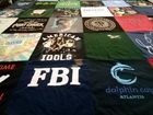 T-shirt quilt with music, television themes by Wendi from MA