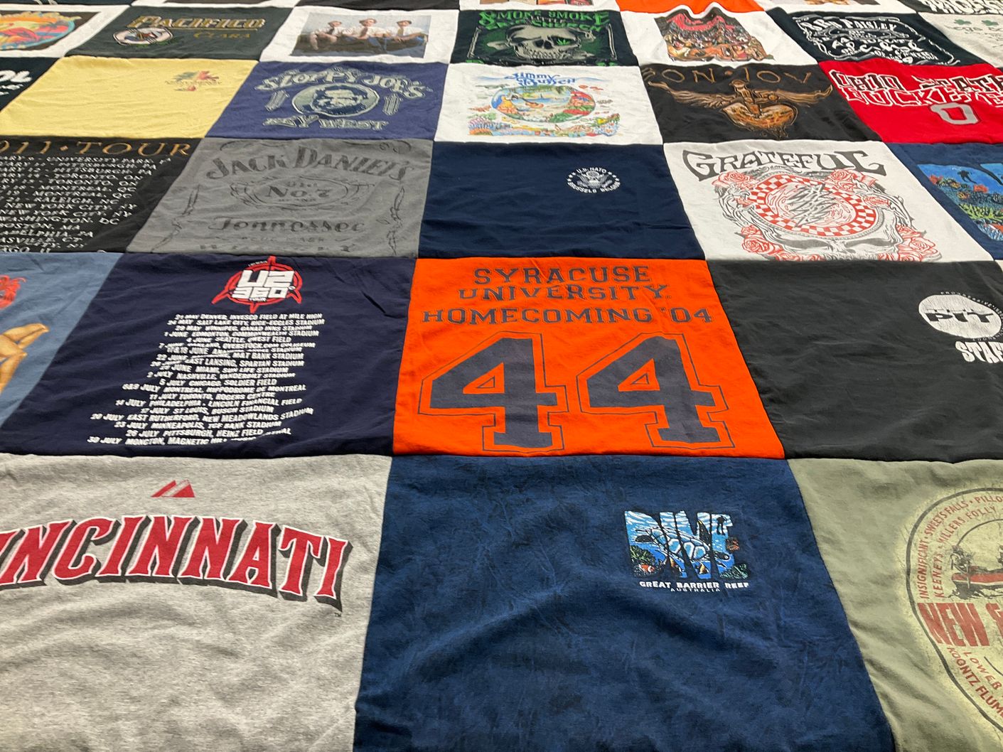 T-shirt quilt from syracuse university by Elizabeth from NC