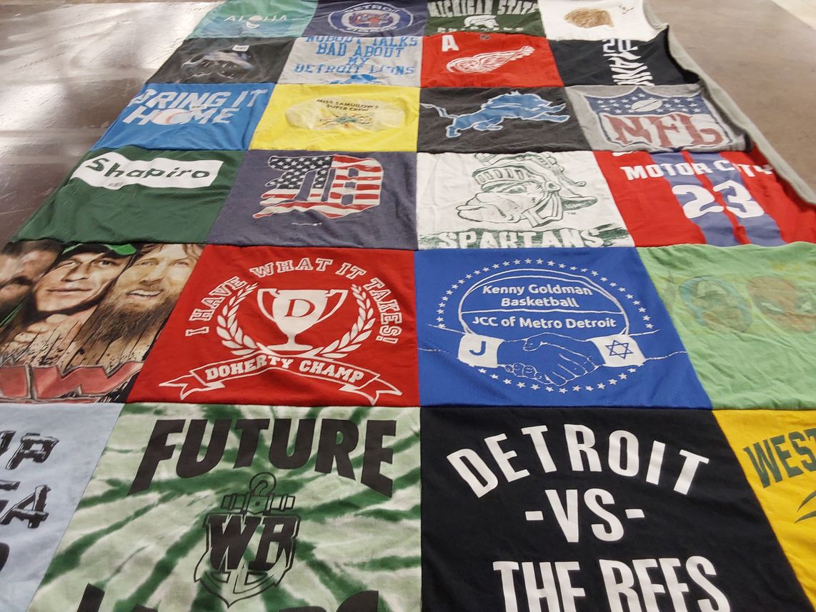 T-shirt quilt from michigan state university by sara from MI