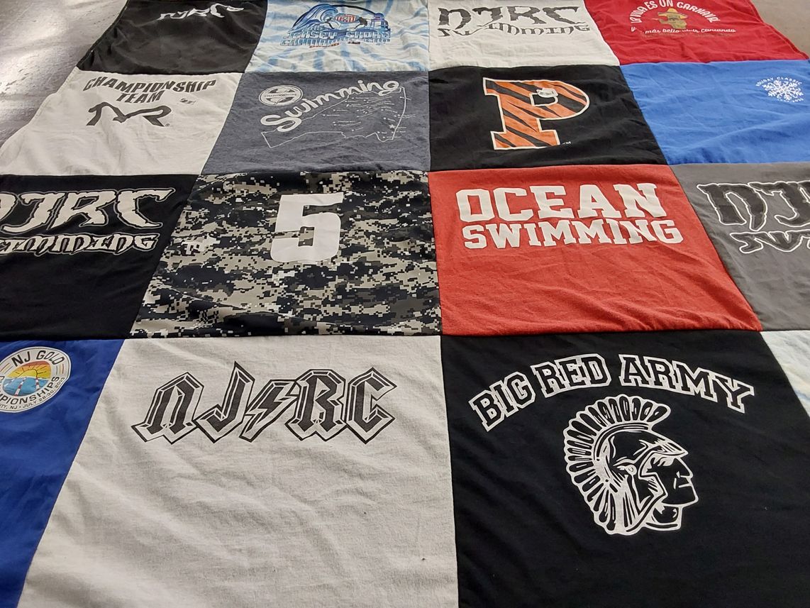 T-shirt quilt featuring njrc squad by DEBORAH from NJ
