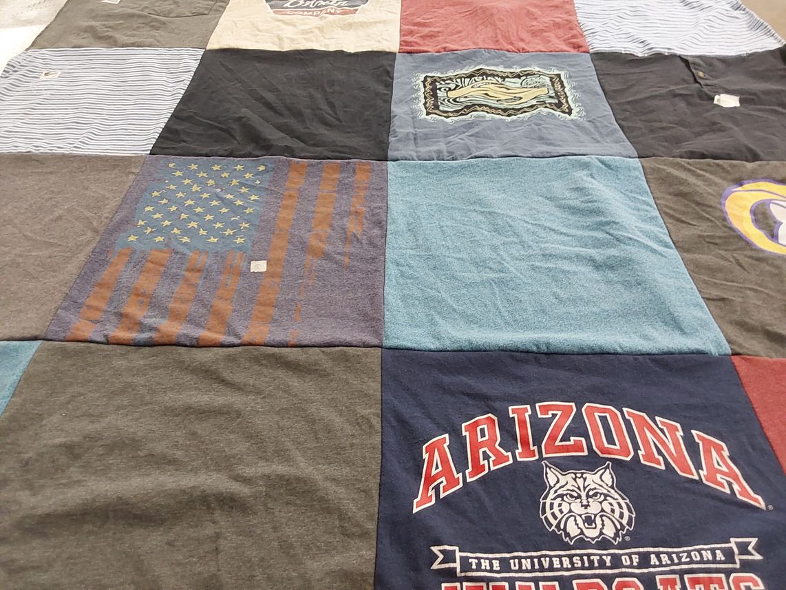 T-shirt quilt featuring university of arizona wildcats by Karen from CA