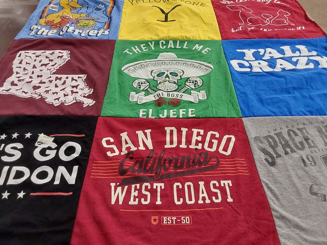 T-shirt quilt with southern culture, humor themes by SABRINA from LA