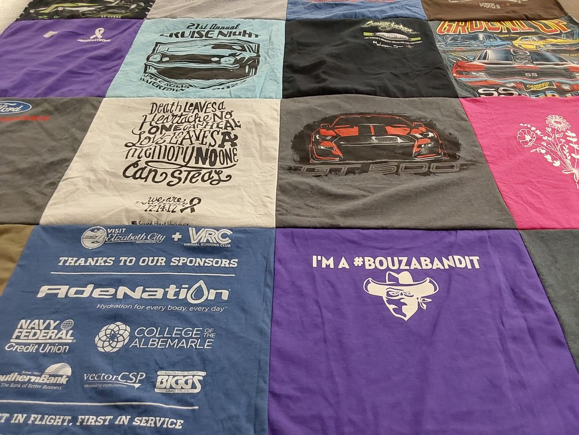 T-shirt quilt from college of the albemarle by Tina from CT