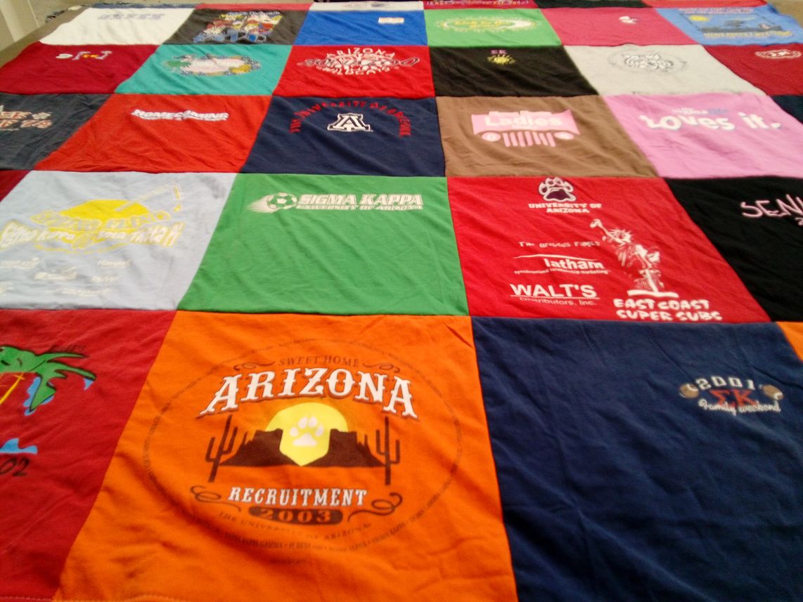 T-shirt quilt from university of arizona by Kelly from AZ